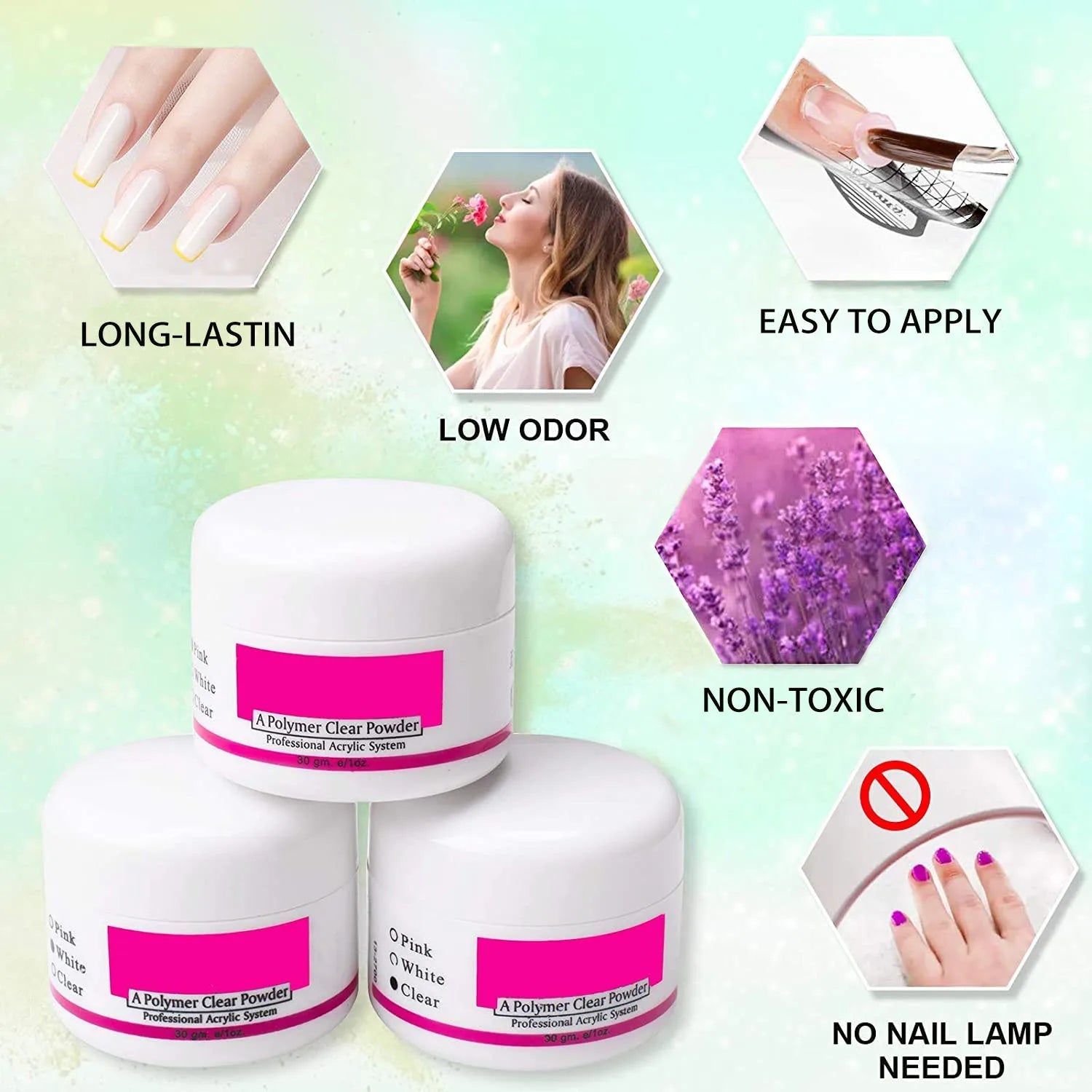 Acrylic Nail Kit Acrylic Powder With Acrylic Liquid For Gel Nails With UV Lamp For Gel Nails Set DIY Gifts For Women - silverfoxgoods